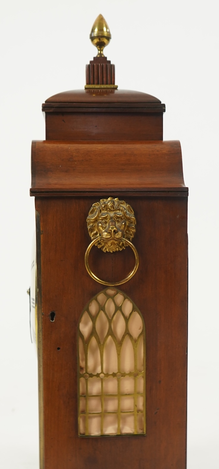 A Regency mahogany and cut brass inlaid bracket clock